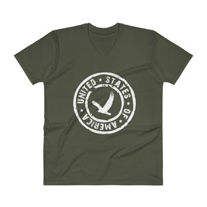 USA Designs - V-Neck T-Shirt - Eagle