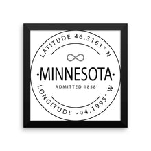 Minnesota - Framed Print - Latitude & Longitude