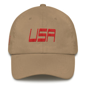 USA Designs - Embroidered Low Profile Cotton Hat - USA