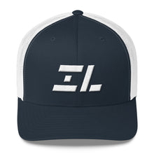 Illinois - Mesh Back Trucker Cap - White Embroidery - IL - Many Hat Color Options Available