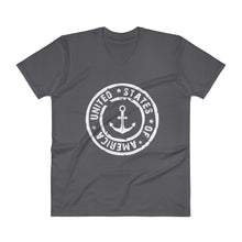 USA Designs - V-Neck T-Shirt - Anchor