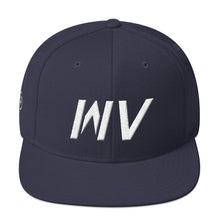 West Virginia - Flat Brim Hat - White Embroidery - WV - Many Hat Color Options Available
