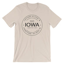 Iowa - Short-Sleeve Unisex T-Shirt - Latitude & Longitude
