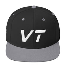 Vermont - Flat Brim Hat - White Embroidery - VT - Many Hat Color Options Available