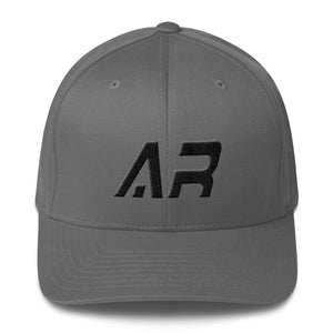 Arkansas - Structured Twill Cap - Black Embroidery - AR - Many Hat Color Options Available