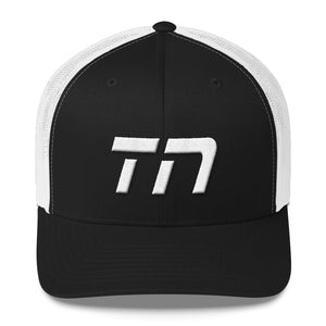 Tennessee - Mesh Back Trucker Cap - White Embroidery - TN - Many Hat Color Options Available