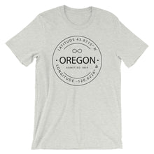Oregon - Short-Sleeve Unisex T-Shirt - Latitude & Longitude