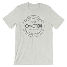 Connecticut - Short-Sleeve Unisex T-Shirt - Latitude & Longitude
