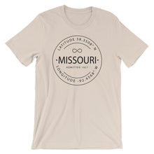 Missouri - Short-Sleeve Unisex T-Shirt - Latitude & Longitude