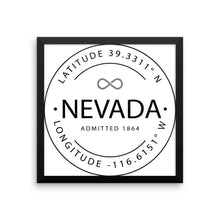 Nevada - Framed Print - Latitude & Longitude