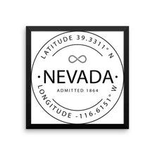 Nevada - Framed Print - Latitude & Longitude