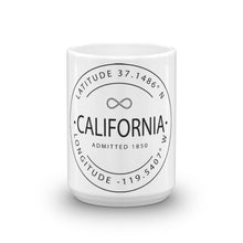 California - Mug - Latitude & Longitude