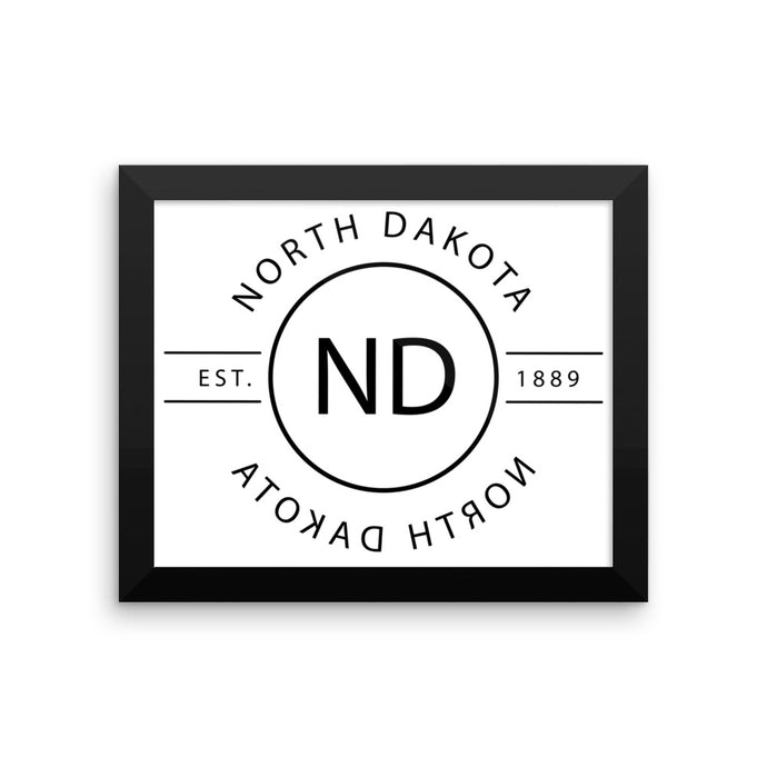 North Dakota - Framed Print - Reflections