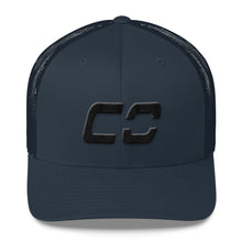 Colorado - Mesh Back Trucker Cap - Black Embroidery - CO - Many Hat Color Options Available