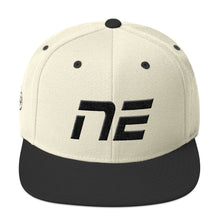 Nebraska - Flat Brim Hat - Black Embroidery - NE - Many Hat Color Options Available