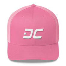 Washington DC - Mesh Back Trucker Cap - White Embroidery - DC - Many Hat Color Options Available