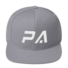 Pennsylvania - Flat Brim Hat - White Embroidery - PA - Many Hat Color Options Available