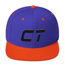 Connecticut - Flat Brim Hat - Black Embroidery - CT - Many Hat Color Options Available