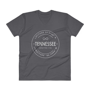 Tennessee - V-Neck T-Shirt - Latitude & Longitude