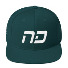 North Dakota - Flat Brim Hat - White Embroidery - ND - Many Hat Color Options Available