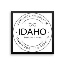 Idaho - Framed Print - Latitude & Longitude