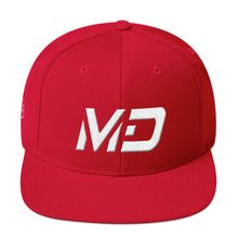 Maryland - Flat Brim Hat - White Embroidery - MD - Many Hat Color Options Available