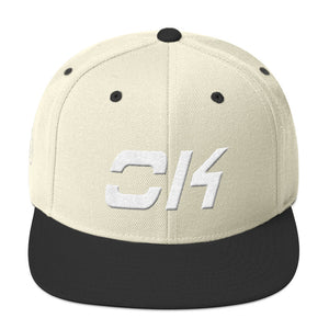 Oklahoma - Flat Brim Hat - White Embroidery - OK - Many Hat Color Options Available