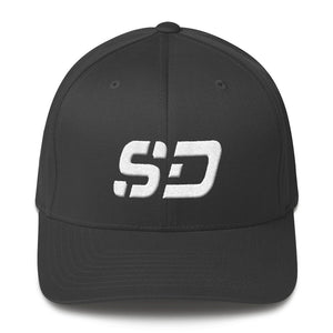 South Dakota - Structured Twill Cap - White Embroidery - SD - Many Hat Color Options Available