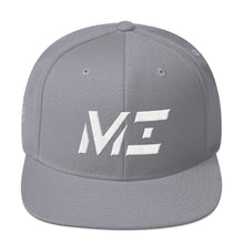 Michigan - Flat Brim Hat - White Embroidery - MI - Many Hat Color Options Available