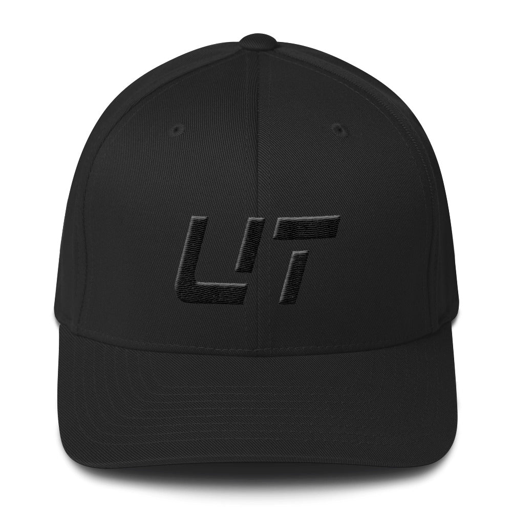 Utah - Structured Twill Cap - Black Embroidery - UT - Many Hat Color Options Available