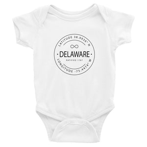 Delaware - Infant Bodysuit - Latitude & Longitude