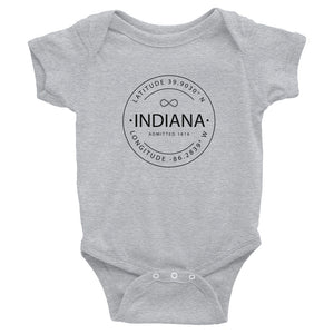 Indiana - Infant Bodysuit - Latitude & Longitude