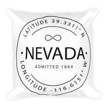 Nevada - Throw Pillow - Latitude & Longitude