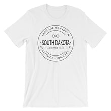 South Dakota - Short-Sleeve Unisex T-Shirt - Latitude & Longitude