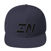 Indiana - Flat Brim Hat - Black Embroidery - IN - Many Hat Color Options Available
