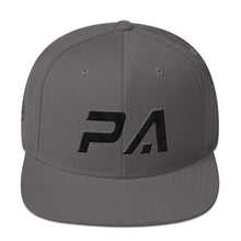 Pennsylvania - Flat Brim Hat - Black Embroidery - PA - Many Hat Color Options Available