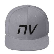 Nevada - Flat Brim Hat - Black Embroidery - NV - Many Hat Color Options Available