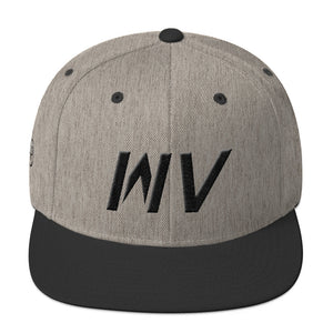 West Virginia - Flat Brim Hat - Black Embroidery - WV - Many Hat Color Options Available