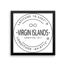 Virgin Islands - Framed Print - Latitude & Longitude