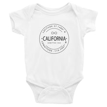 California - Infant Bodysuit - Latitude & Longitude