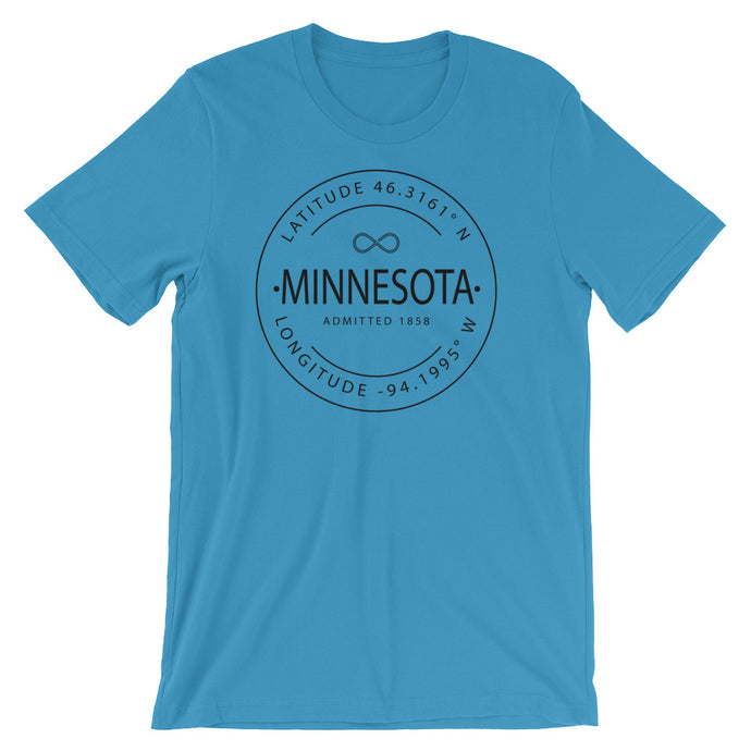 Minnesota - Short-Sleeve Unisex T-Shirt - Latitude & Longitude