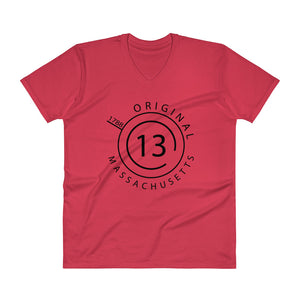 Massachusetts - V-Neck T-Shirt - Original 13