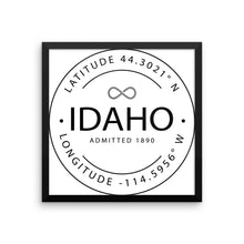 Idaho - Framed Print - Latitude & Longitude
