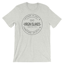 Virgin Islands - Short-Sleeve Unisex T-Shirt - Latitude & Longitude