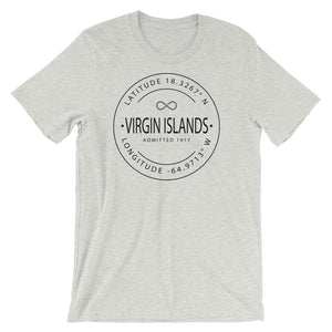 Virgin Islands - Short-Sleeve Unisex T-Shirt - Latitude & Longitude