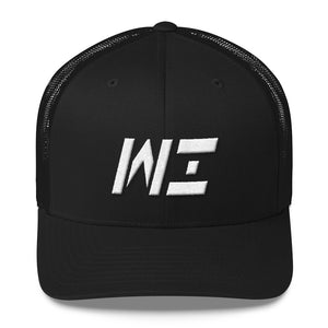 Wisconsin - Mesh Back Trucker Cap - White Embroidery - WI - Many Hat Color Options Available