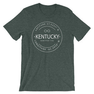 Kentucky - Short-Sleeve Unisex T-Shirt - Latitude & Longitude