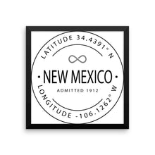 New Mexico - Framed Print - Latitude & Longitude