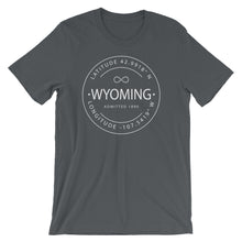 Wyoming - Short-Sleeve Unisex T-Shirt - Latitude & Longitude