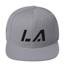 Louisiana - Flat Brim Hat - Black Embroidery - LA - Many Hat Color Options Available